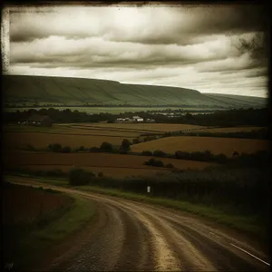 Golden Horizon: Majestic Steppe and Mountain Landscape