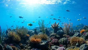 Colorful Tropical Fish Swimming in Bright Sunlight