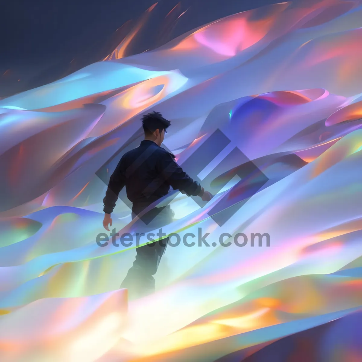 Picture of Futuristic energy wave - digital art design