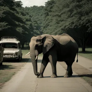 Endangered Elephant in South African Wildlife Park