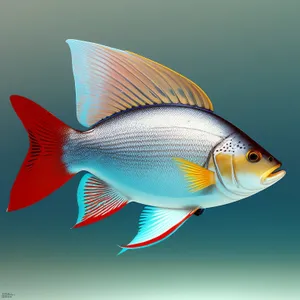 Golden Snapper Swimming in Aquatic Tank