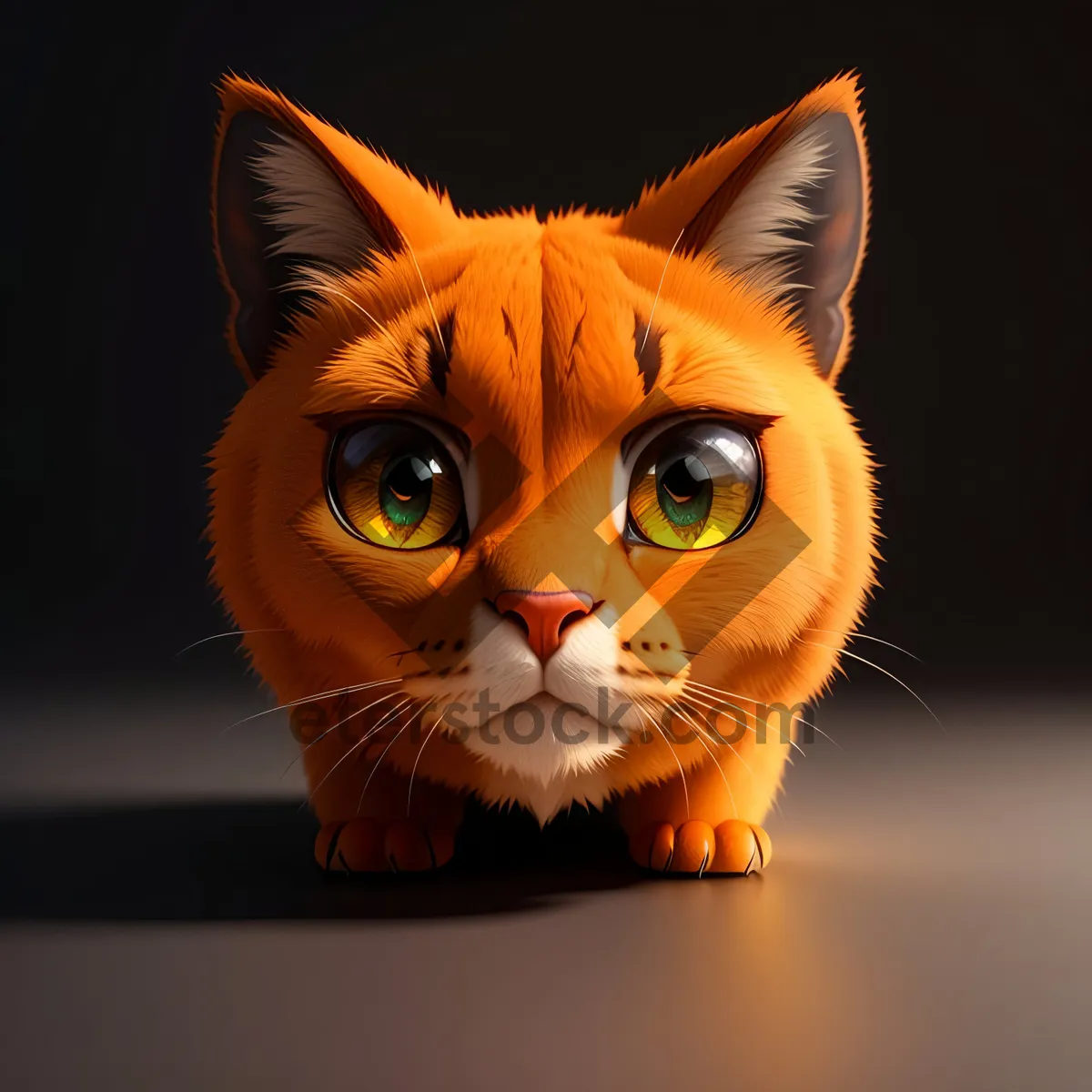 Picture of Curious Kitty with Fluffy Fur and Adorable Eyes