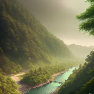 Majestic Highland Mountains and Serene River