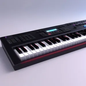 Black Electronic Keyboard with Synthesizer Technology