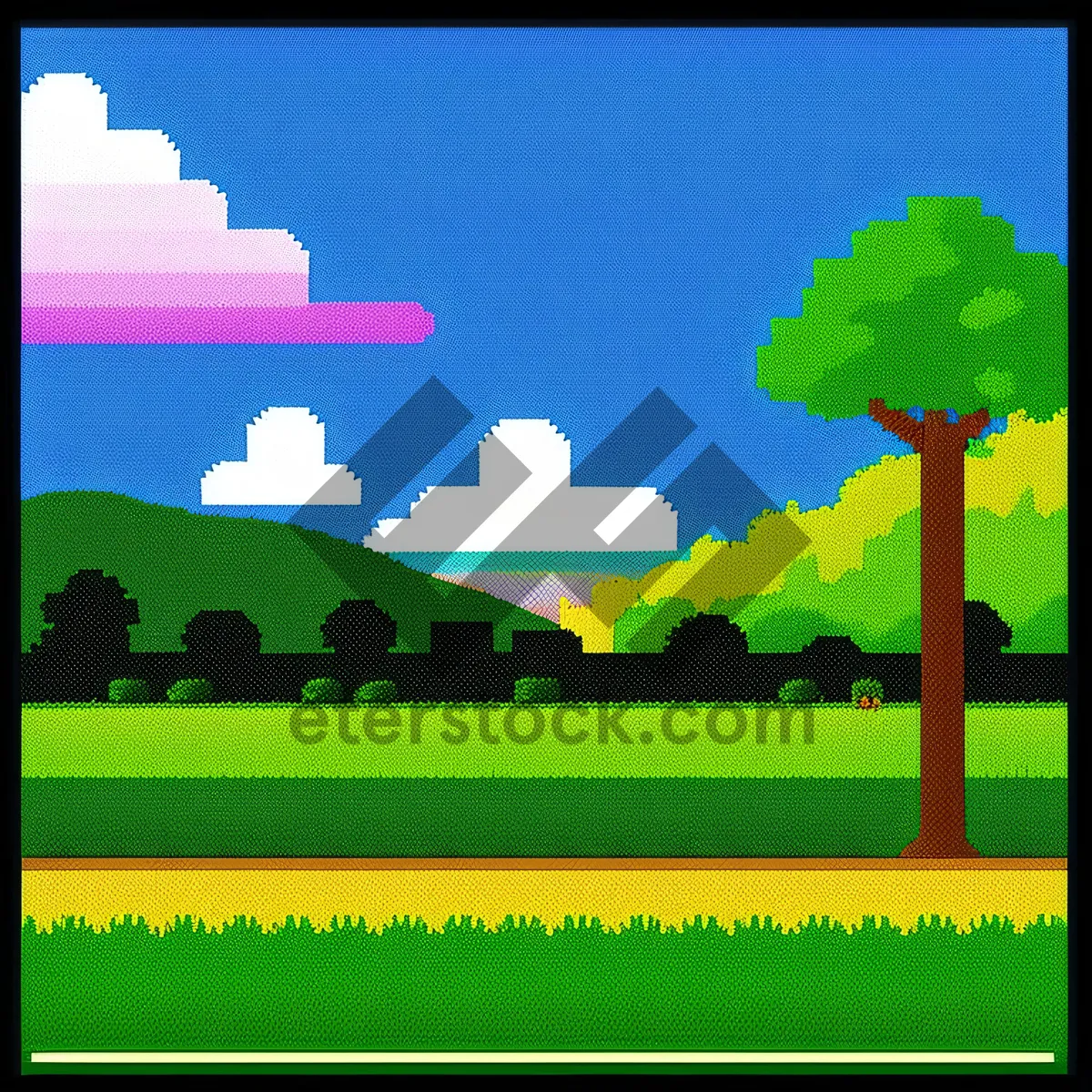 Picture of Vibrant Summer Horizon Over Serene Countryside