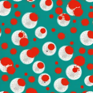 Polka Dot Floral Circle Pattern Tile Design