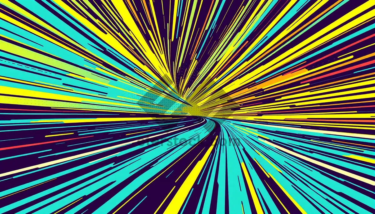 Picture of Futuristic black abstract digital design with colorful explosion