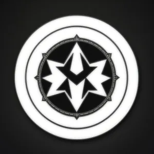Shiny Black Metallic Button Icon