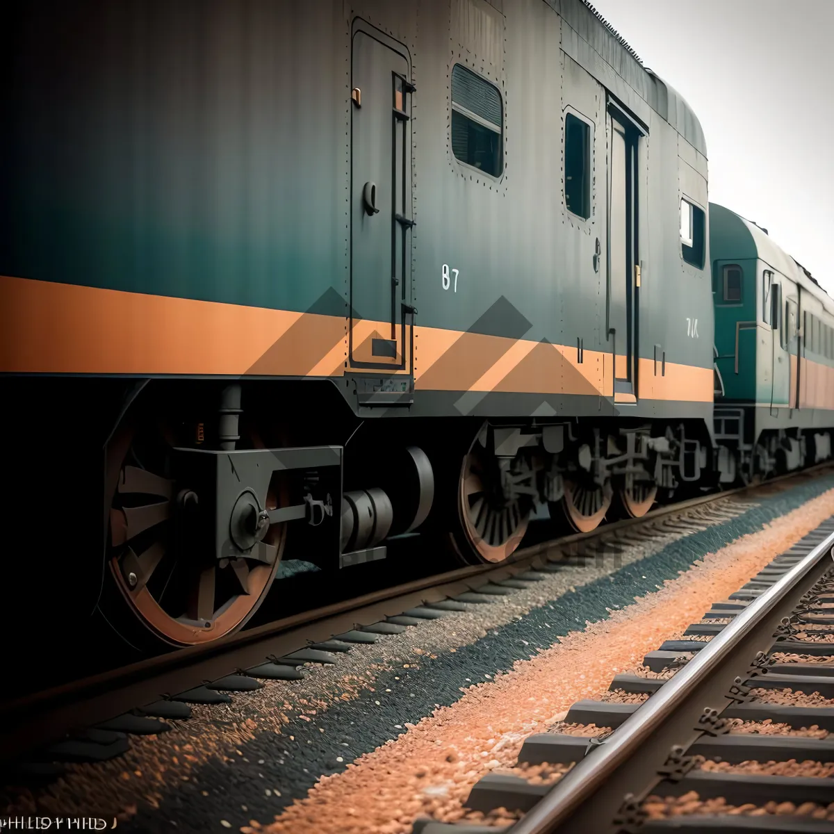 Picture of Vintage Electric Railway Car at Tunnel Station