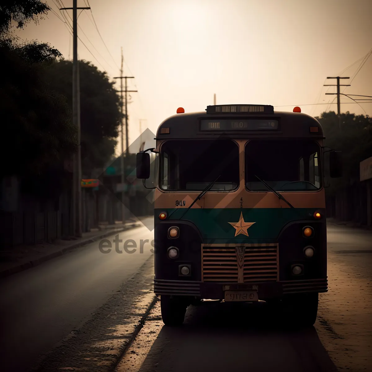 Picture of Urban Trolleybus on City Street