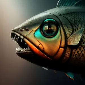 Majestic Underwater Fish Silhouette in Ocean