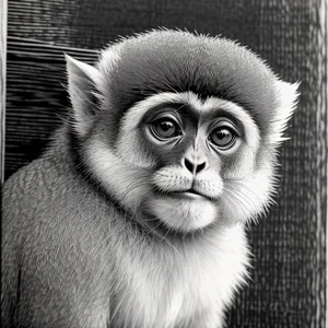 Playful Gibbon: Wild Primate Monkey in Zoo