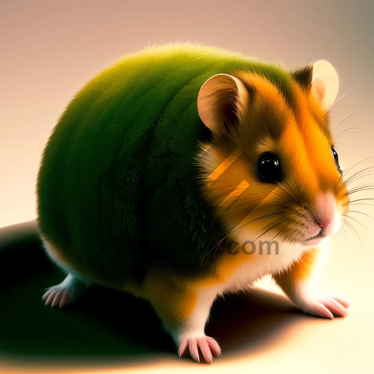 Picture of Furry Rodent's Cute Close-up Portrait