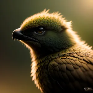 Wild Cuckoo Bird with Beautiful Feathers Perched on Tree