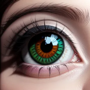 Enhancing Vision: Close-up of Beautiful Eyebrow and Eye
