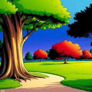 Serene Summer Sunset over Scenic Golf Course