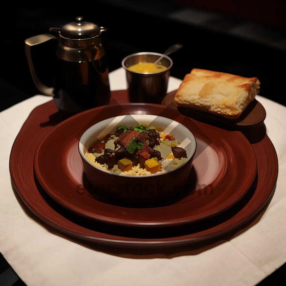 Picture of Delicious gourmet meal on a plate