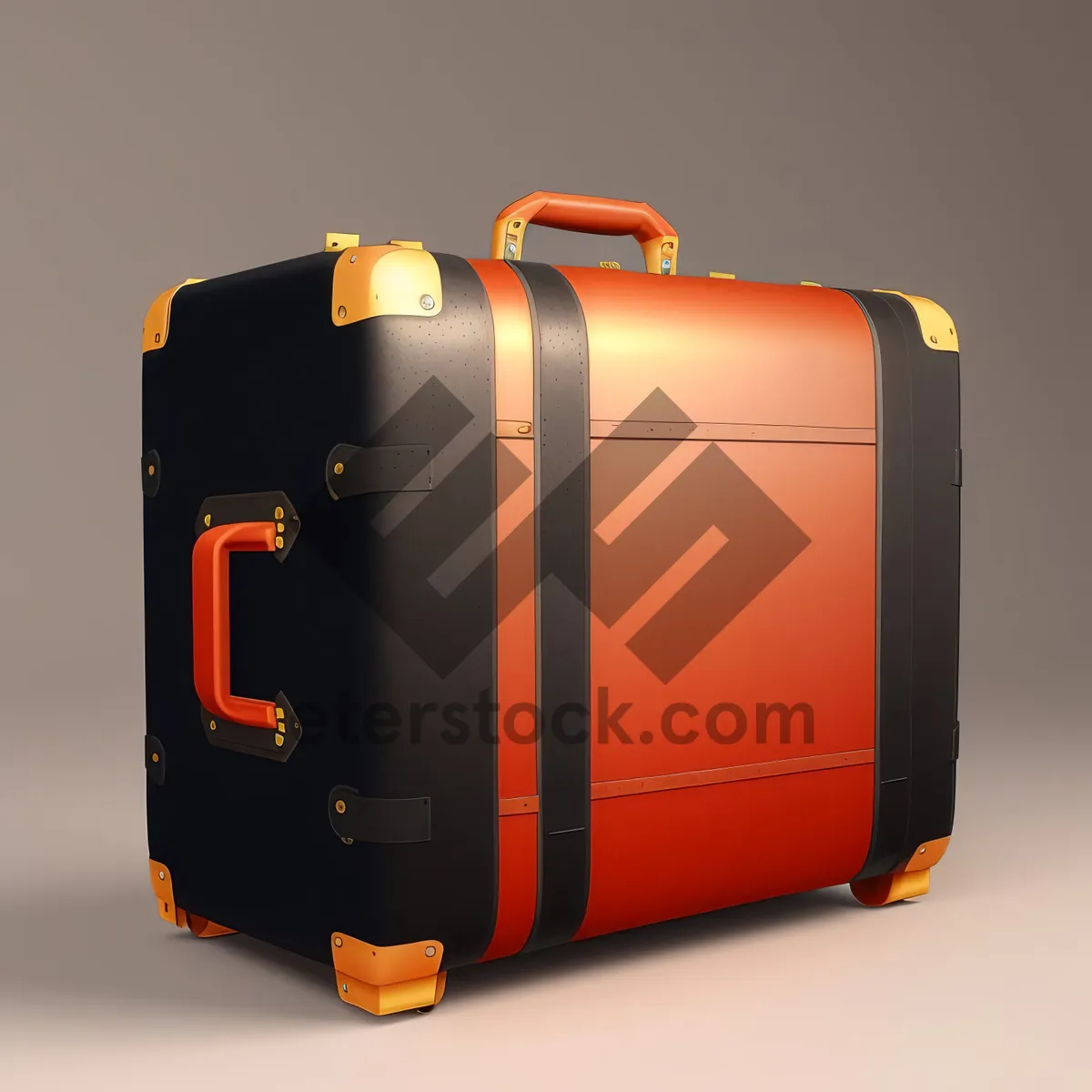 Picture of Metal toaster in a briefcase: Compact kitchen appliance.