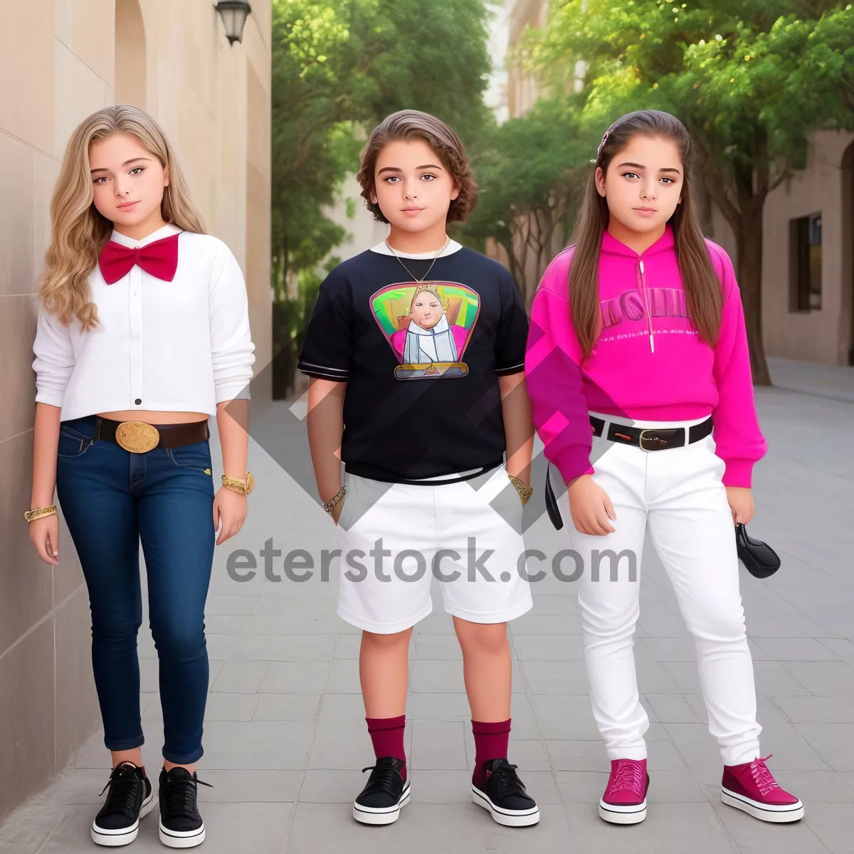 Picture of Smiling group of friends in a park