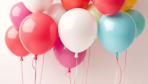 Colorful balloon party decoration for festive celebration.