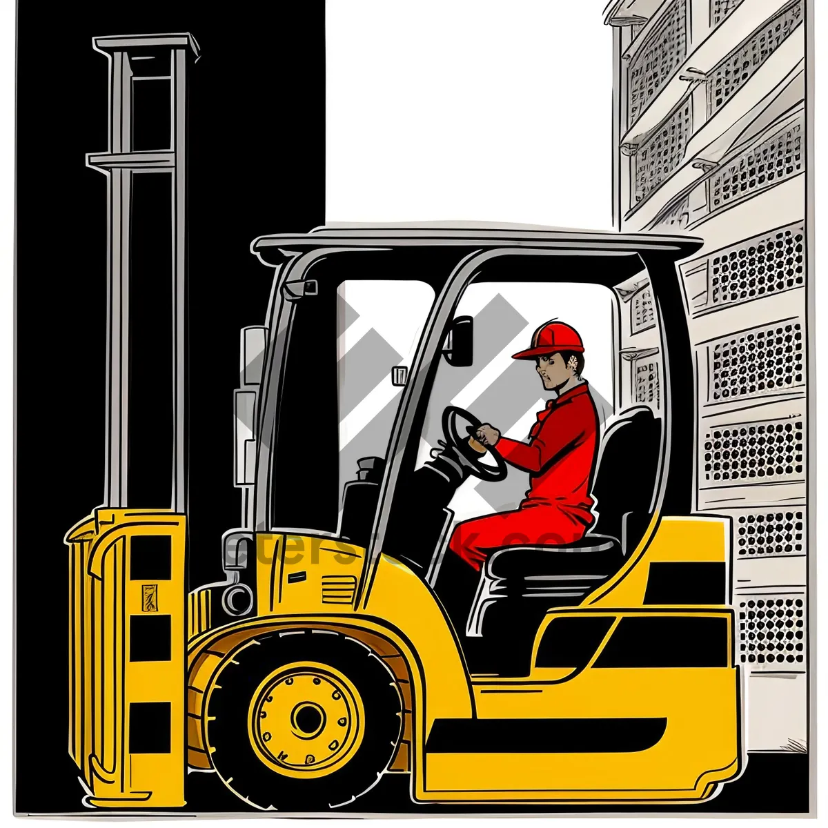 Picture of Wheeled Transport: Forklift Truck with Cargo