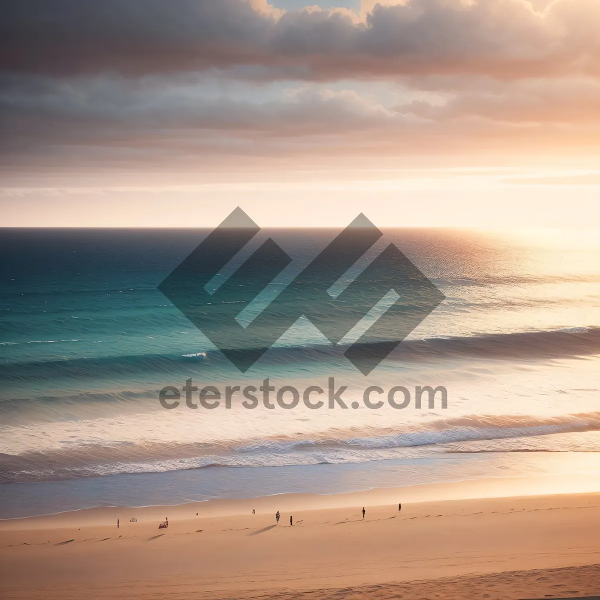 Picture of Tranquil Turquoise Waters Gently Caress Sandy Shore