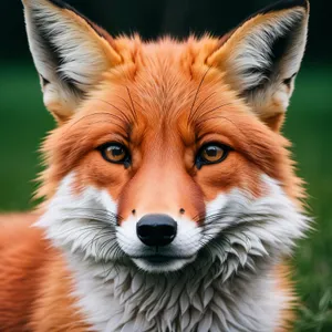 Adorable Red Fox Corgi - Cute Domestic Pet with Furry Whiskers