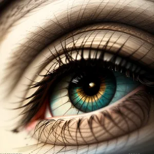 Dazzling Iris: Captivating Closeup of Colorful Eyeball