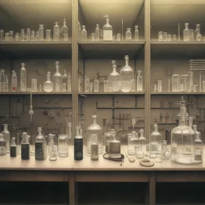 Aqua Perfume Case Glass Bottle Laboratory