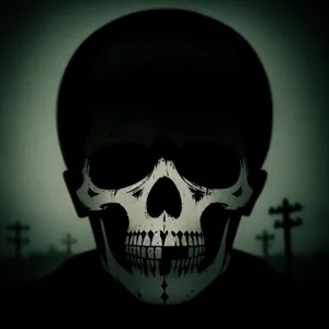 Skull-faced Horror Ski Mask - Creepy Black Attire