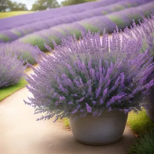 Lavender Field in Full Bloom