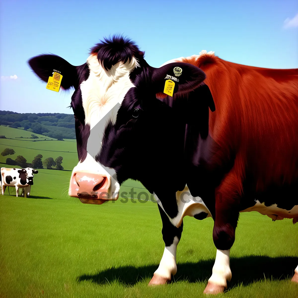 Picture of Rural Horse Grazing in Meadow