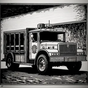 Emergency Fire Truck on Highway: Reliable Transportation for Rescue Operations
