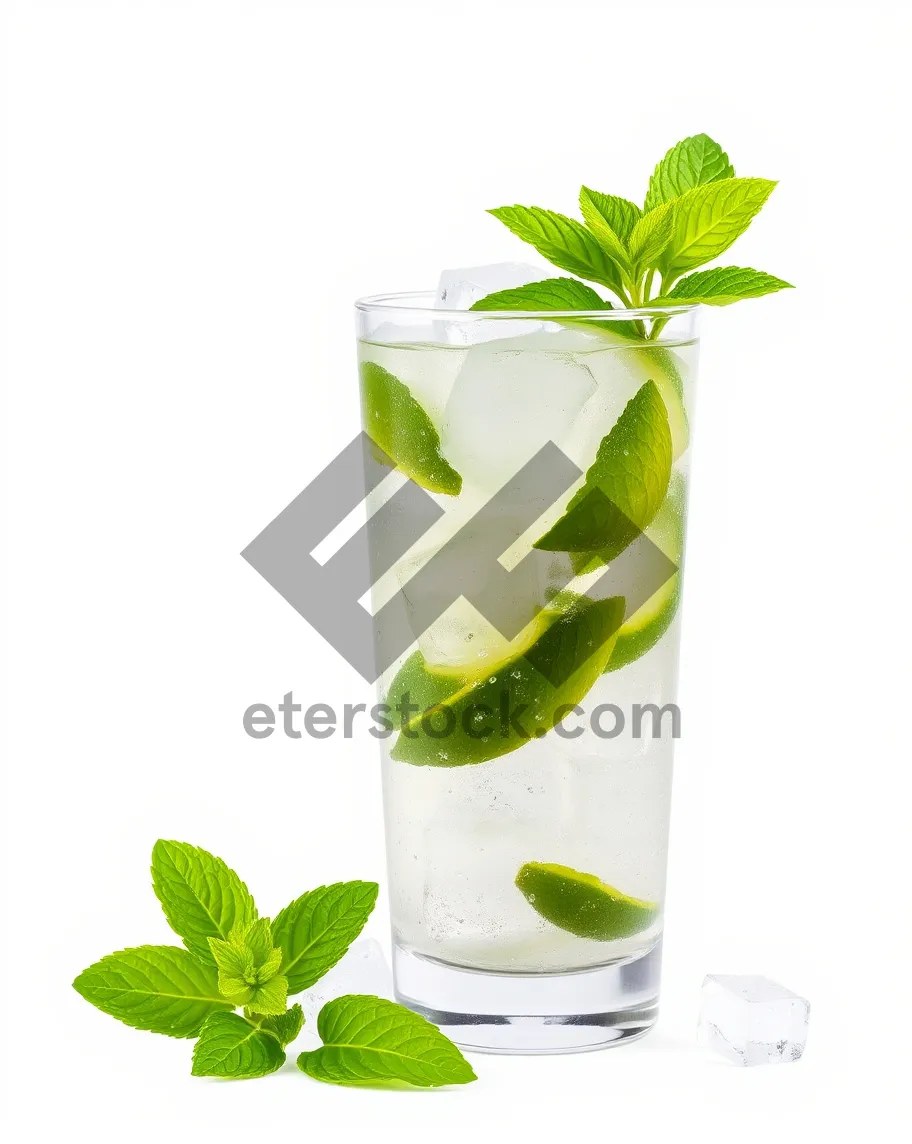 Picture of Fresh Organic Leafy Greens in Glass Jar