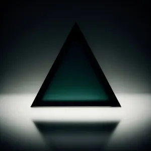 Sleek Glass Reflection Icon: Solid Matter Symbol