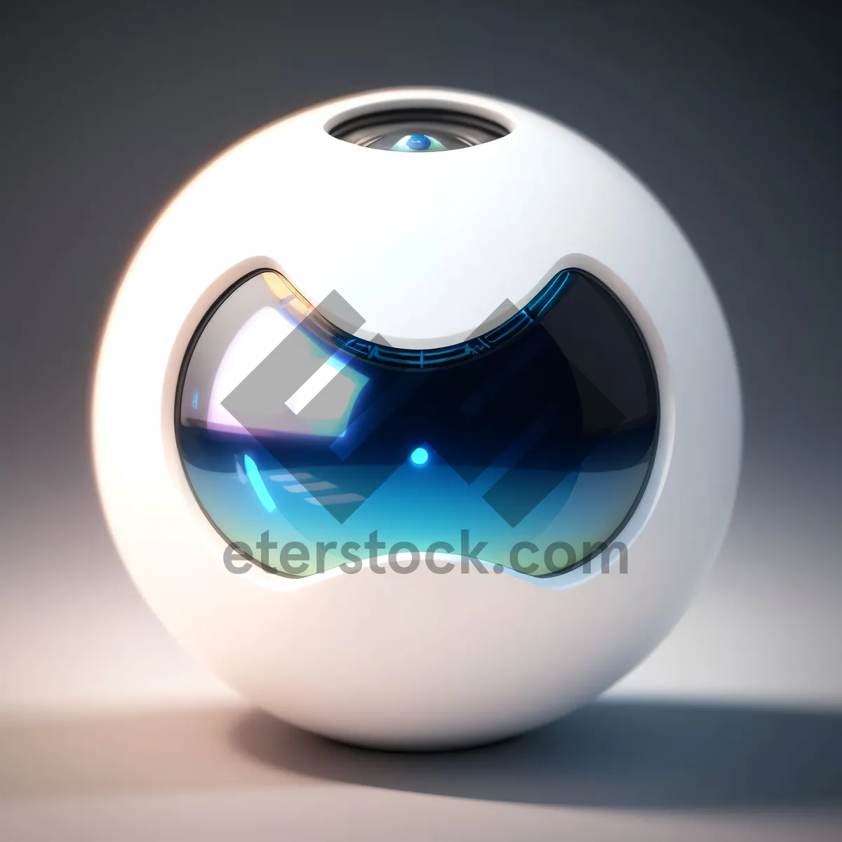 Picture of Modern glass button with shiny reflection