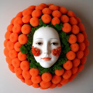 Healthy Fruit Doll Holding Carrot