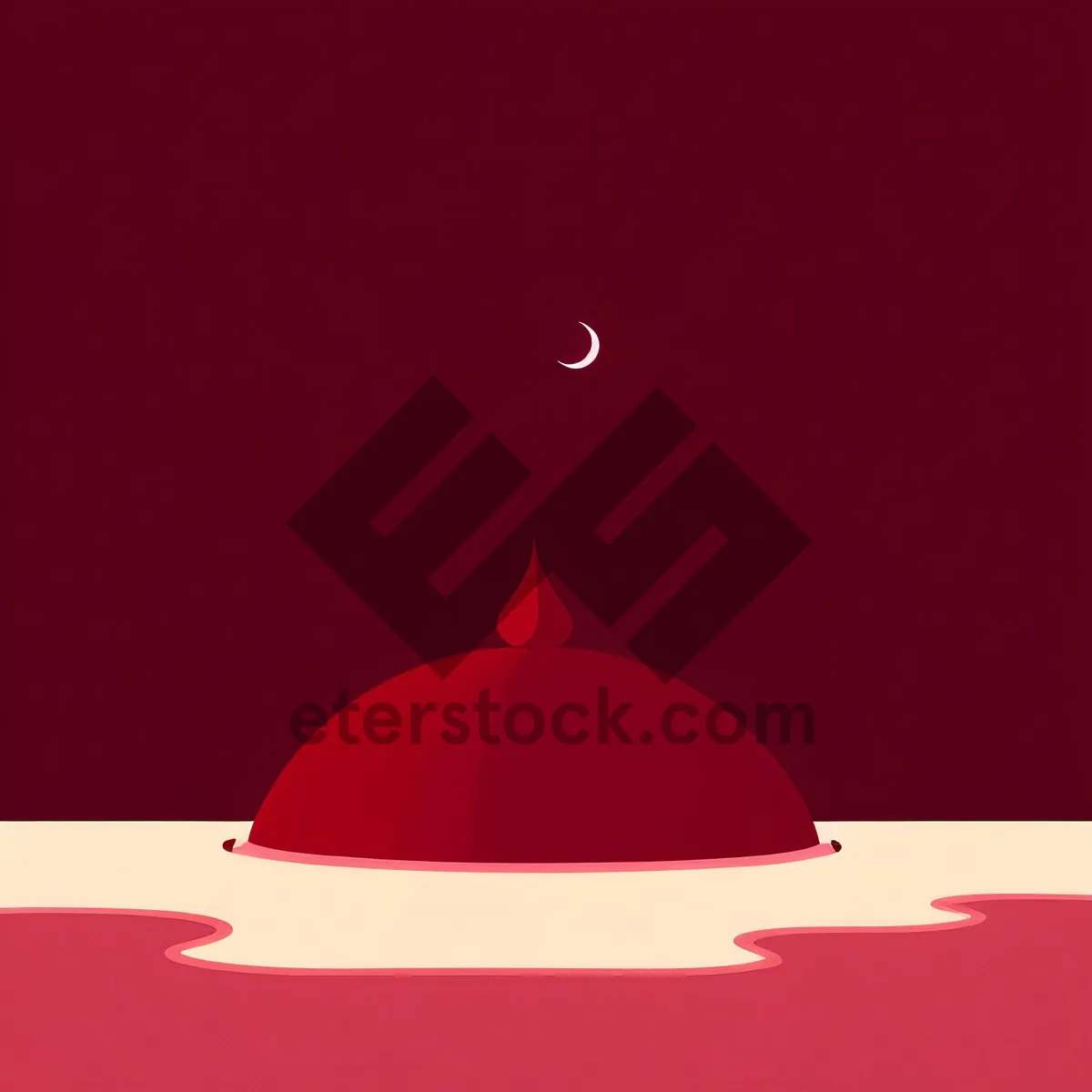 Picture of Winter Wonderland: Festive Holiday Card Design with Snowy Tree, Star, and Moon