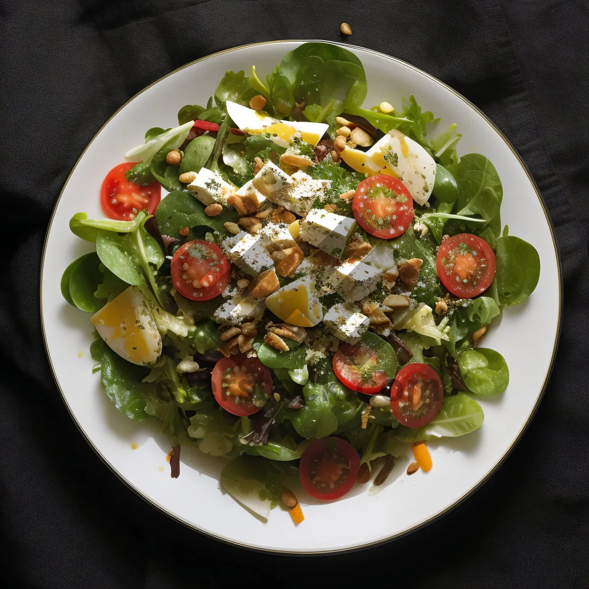 Picture of Delicious Vegetable Salad with Tomato and Pepper