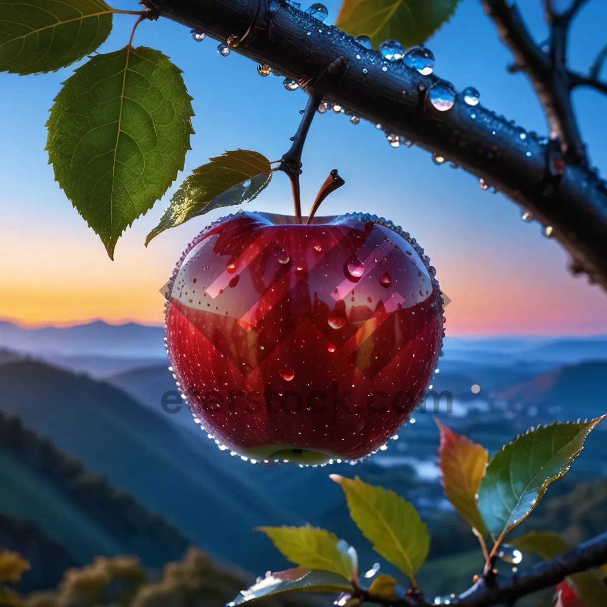 Picture of Fresh Red Delicious Apple for Healthy Eating