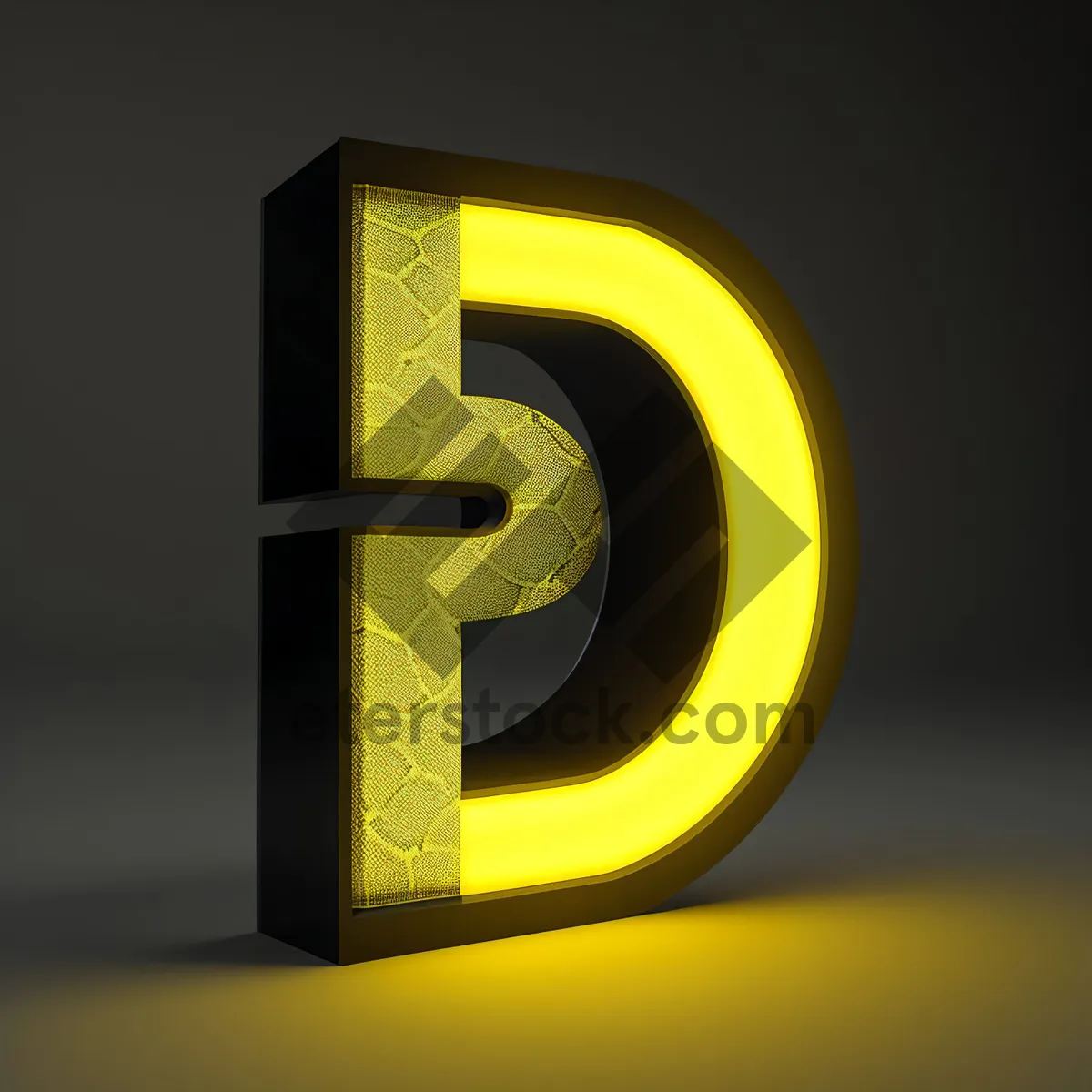 Picture of 3D Security Icon with Symbolic Light Design