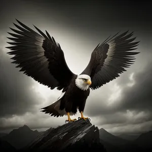 Majestic Bald Eagle Soaring in Flight