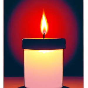 Radiant Candlelight Illuminating Dark Night