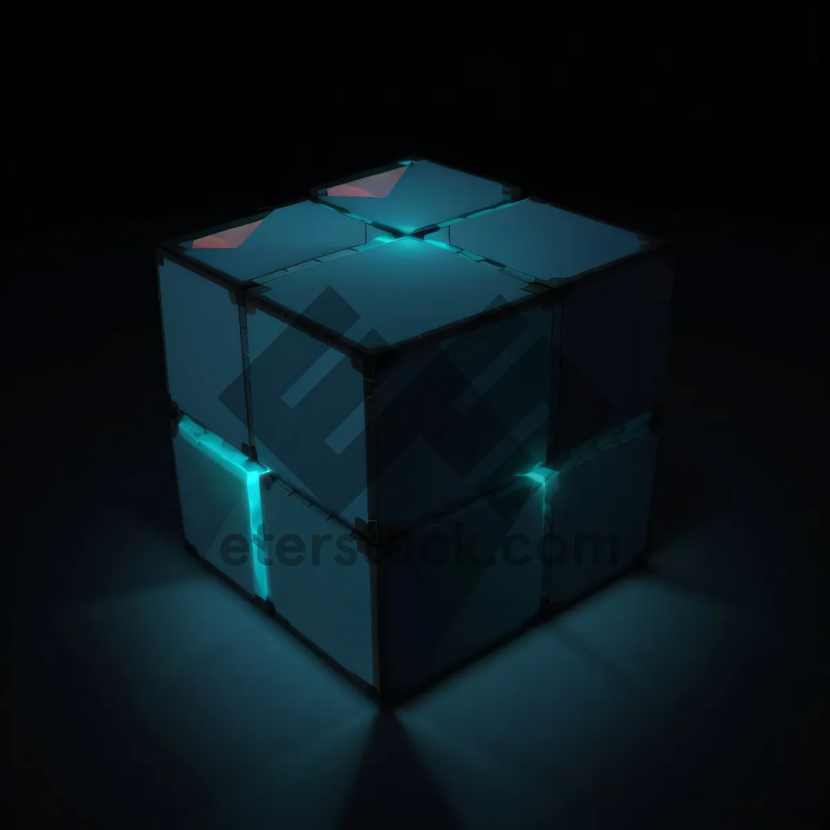 Picture of 3D render of square gem box packaging