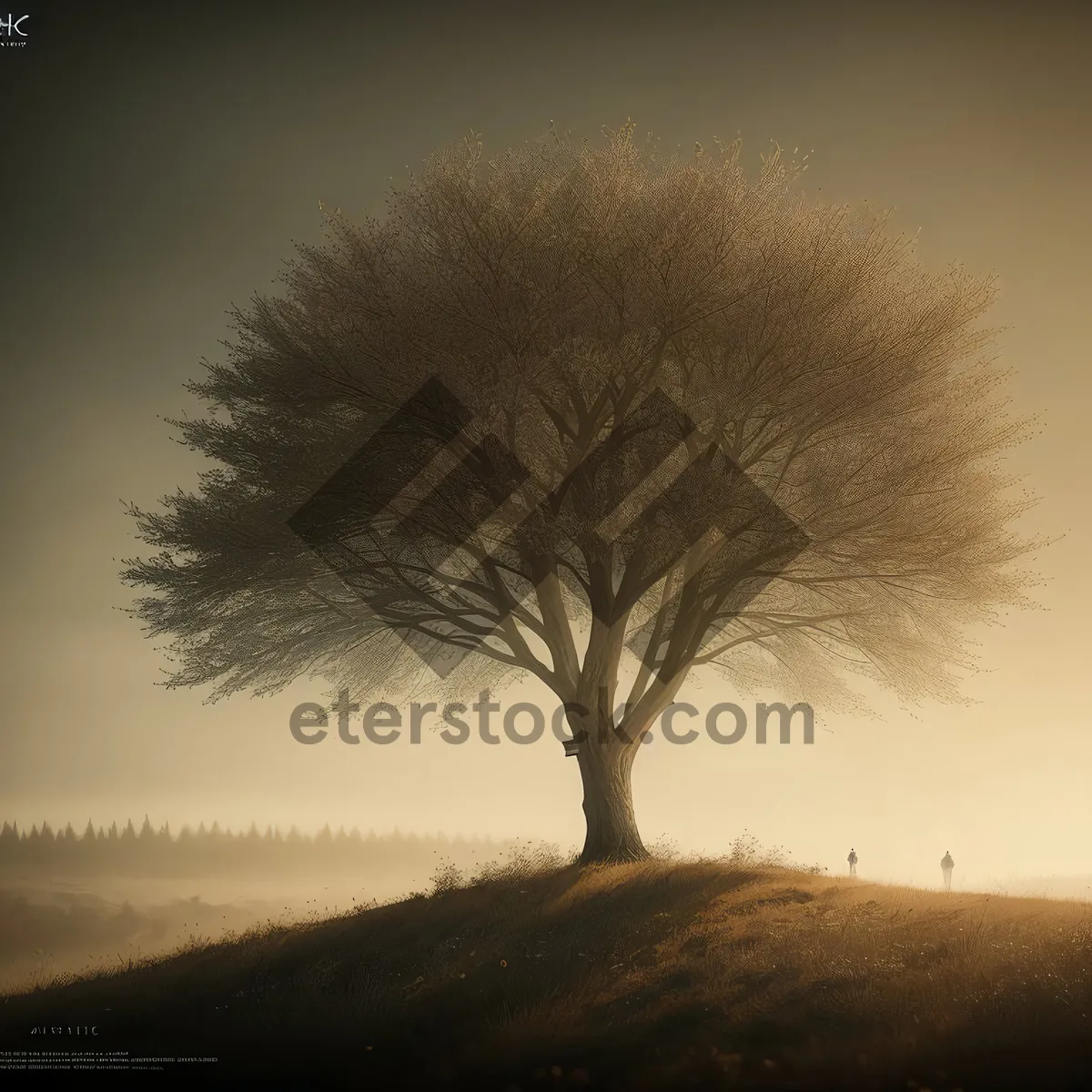 Picture of Serenity amidst the Sunny Woody Landscape