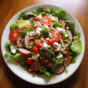 Vegetarian Caprese Salad with Fresh Tomatoes and Mozzarella