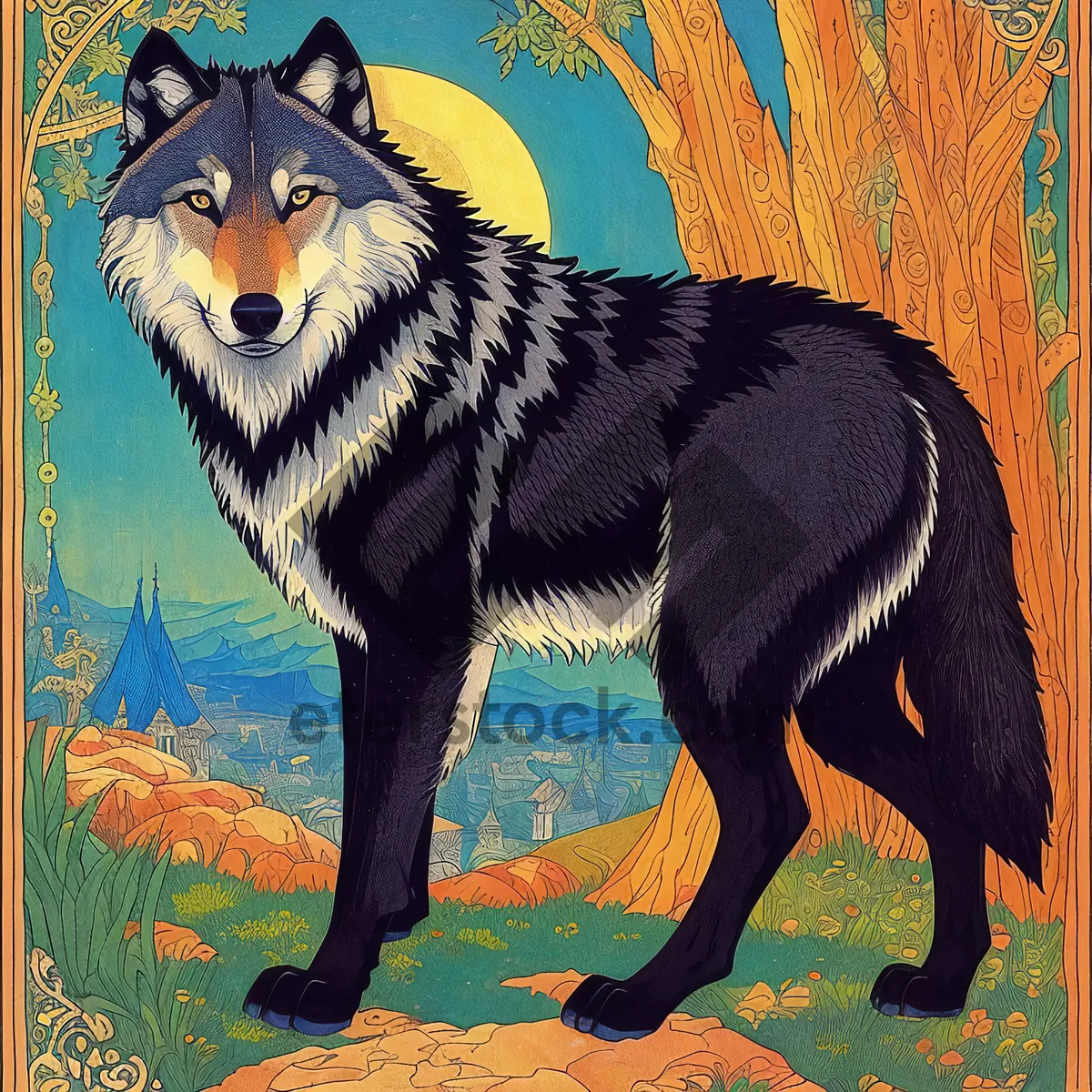 Picture of Wild Shepherd Collie - Majestic Timber Wolf