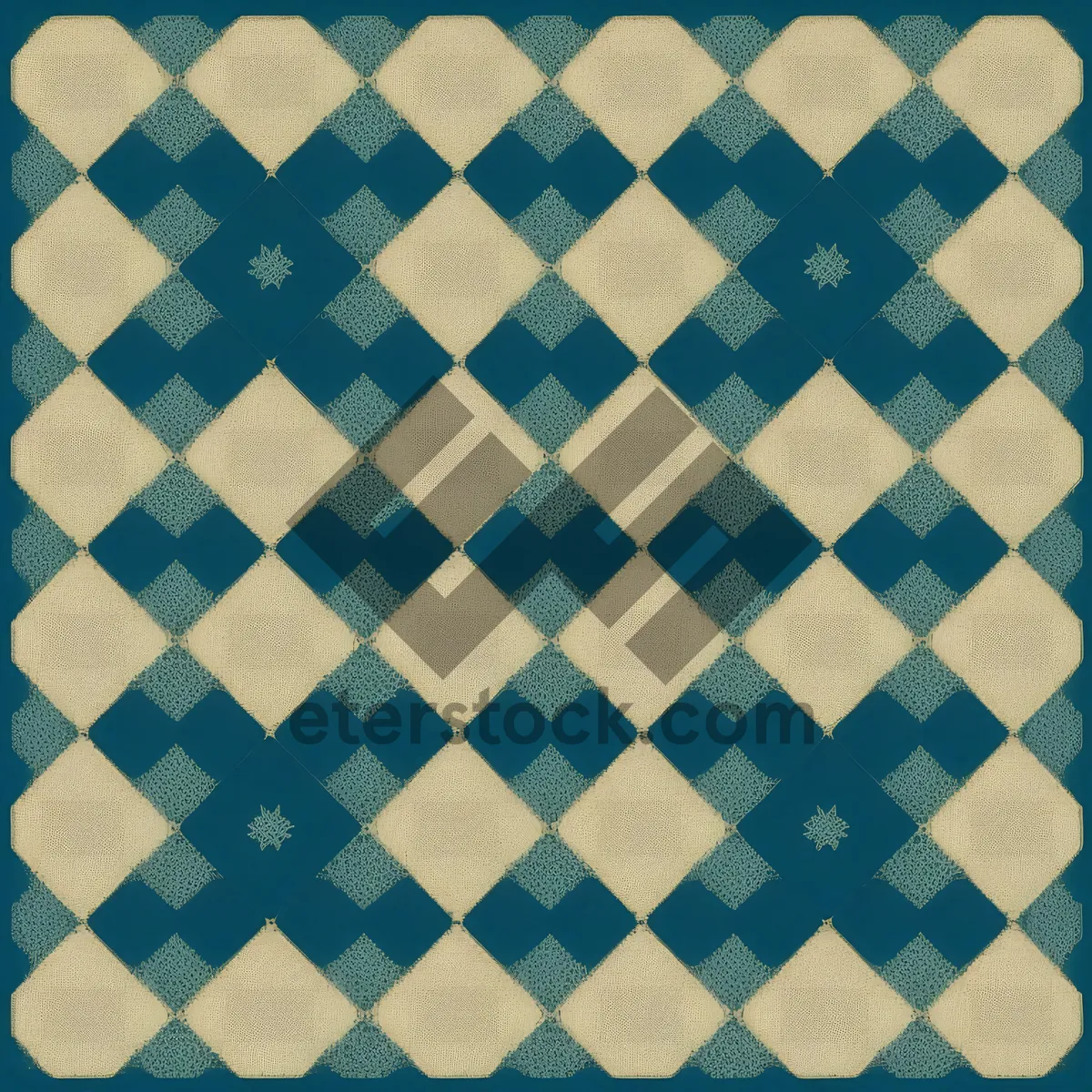 Picture of Geometric Checkered Vintage Wallpaper Design