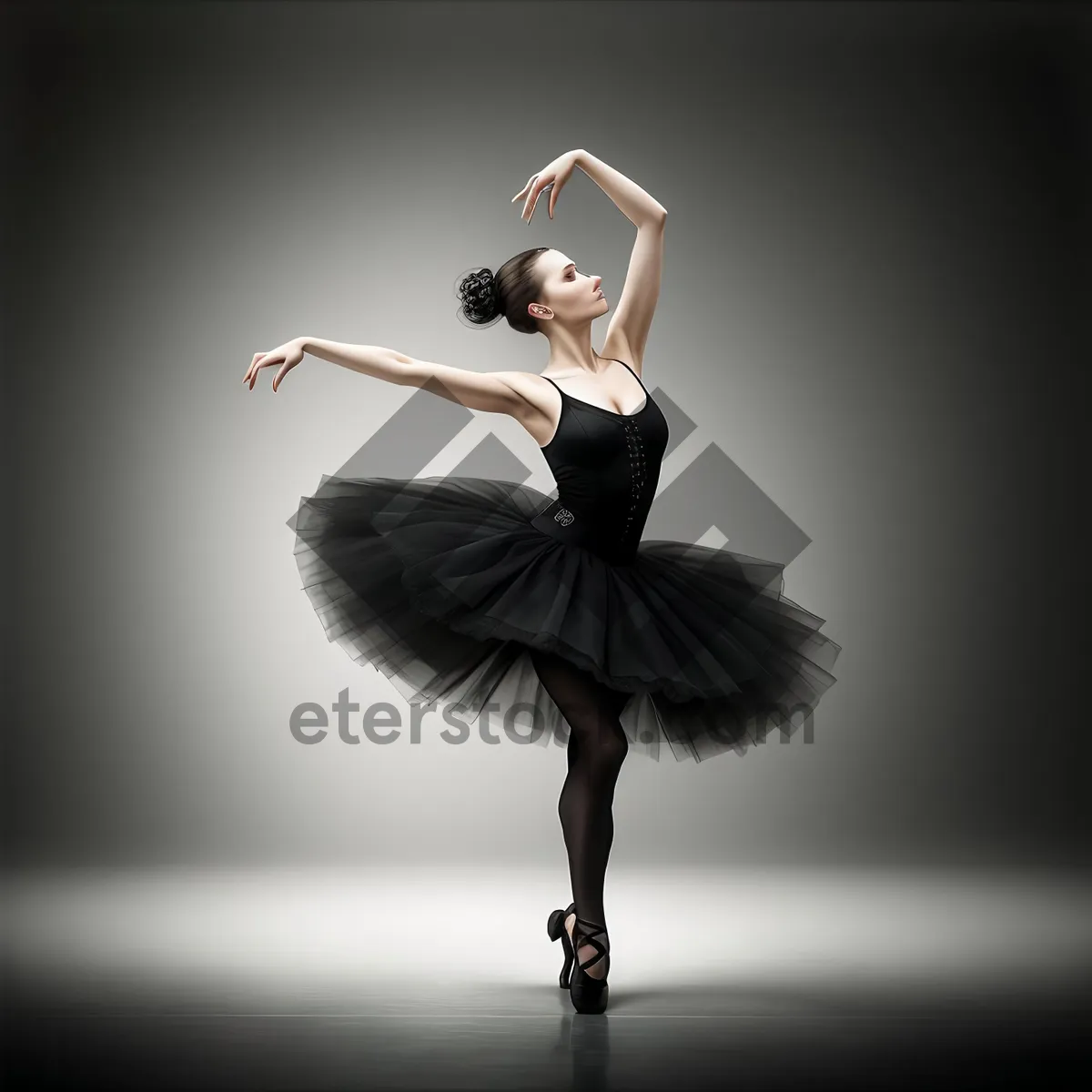 Picture of Graceful Ballet Jump in Studio Performance