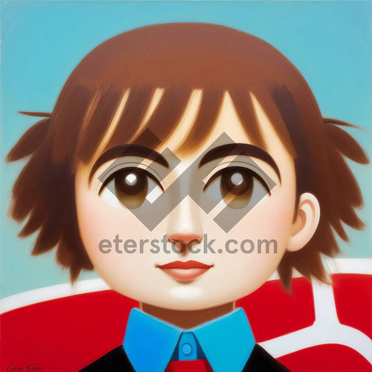 Picture of Cartoon Boy Clip Art Drawing - Cute Facial Expressions